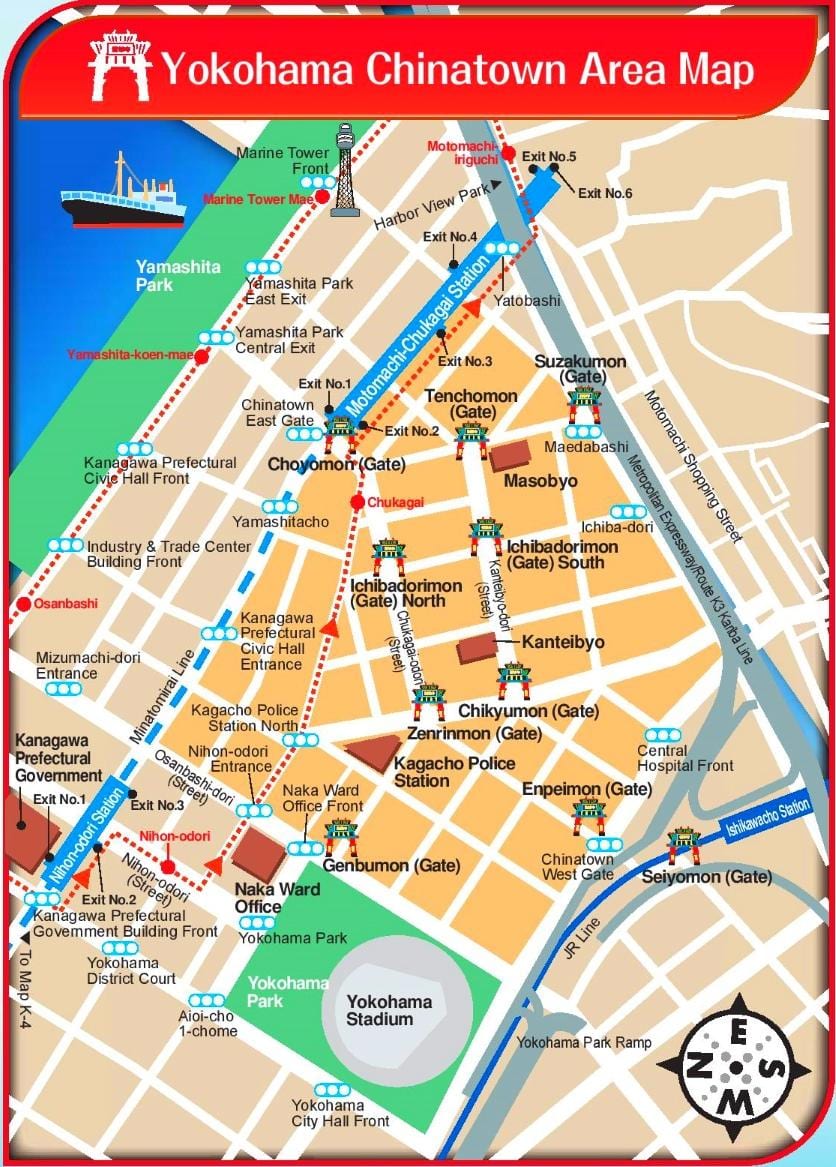 Karta Yokohama Kineska Četvrt